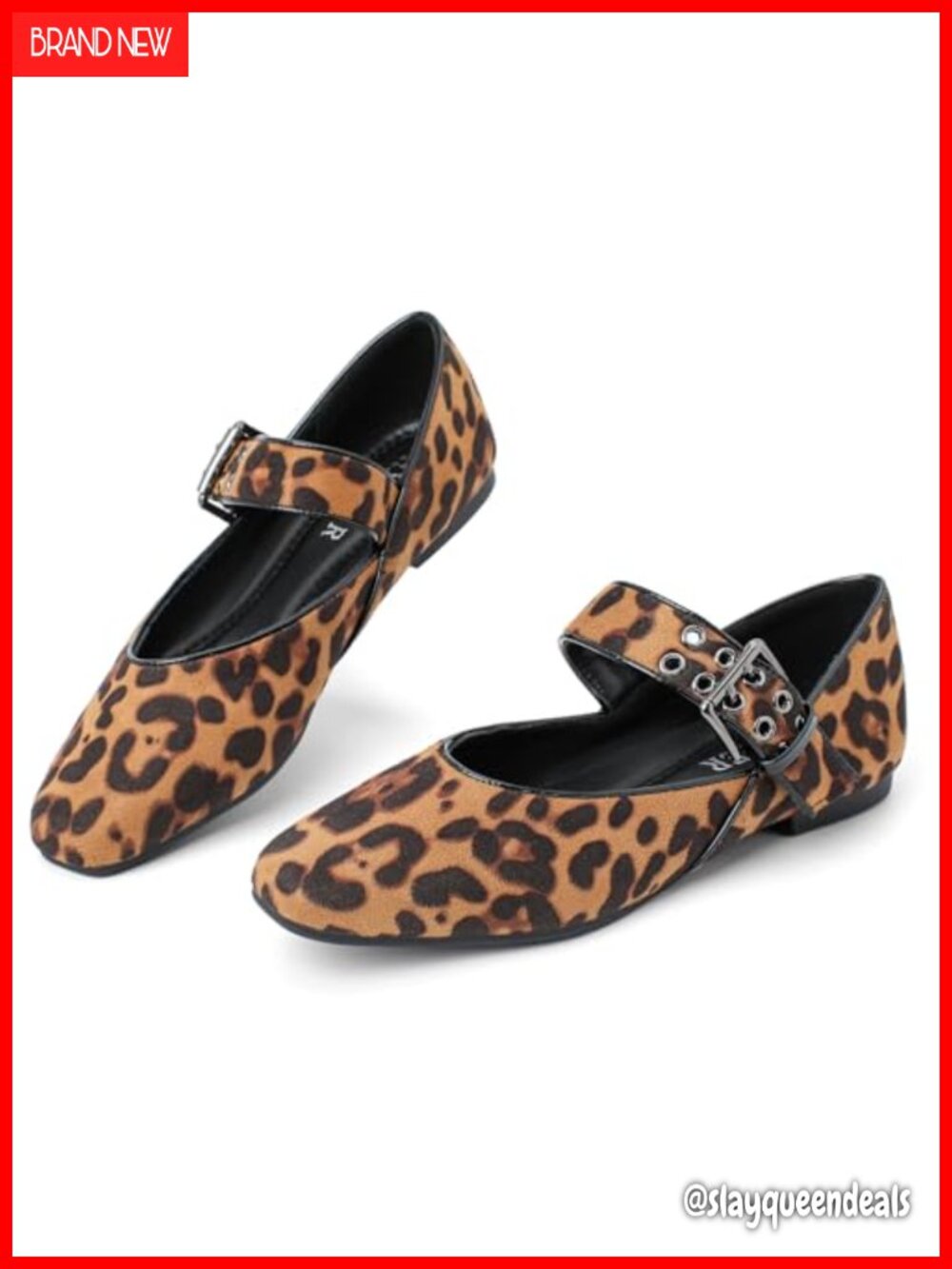 Women's Suede Square Toe Mary Jane Flats Ankle Strap Slip On Comfort Dress Shoes